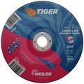 Weiler 7 in Dia, 1/4 in Thick, 7/8 in Arbor Hole Size, Aluminum Oxide 57135